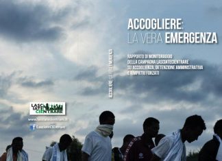 Copertina del rapporto LasciateCIEntrare sull'accoglienza dei migranti in Italia