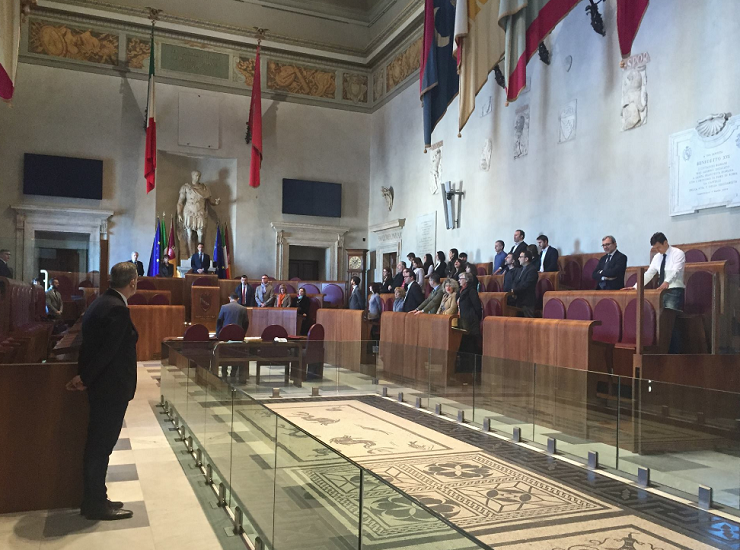 L'aula del Consiglio comunale di Roma