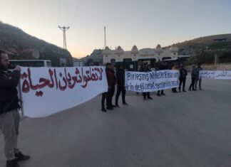 Manifestanti sul confine turco